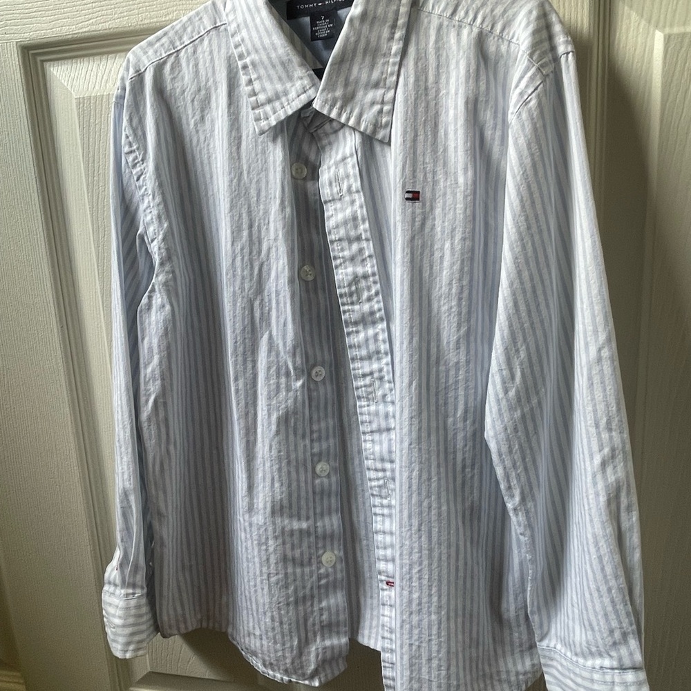 Tommy Hilfiger Boy’s White Striped Shirt